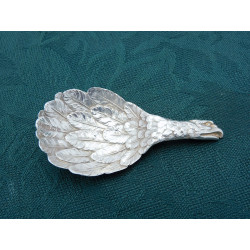Eagles wing silver caddy spoon by Joseph Willmore