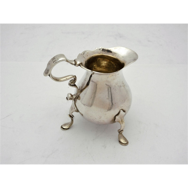 Early George II silver tripod cream jug london 1738