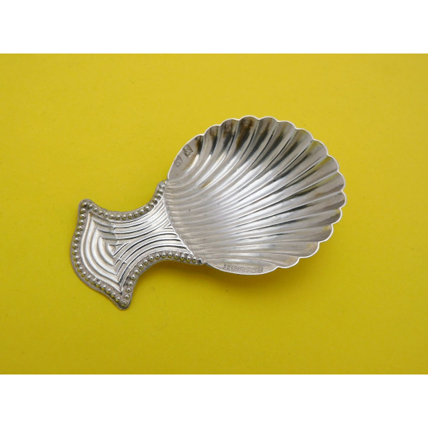 Early Sheffield silver caddy spoon 1783 Nathaniel Smith Company
