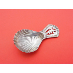 Early Sheffield silver caddy spoon 1785 incuse duty mark John Love