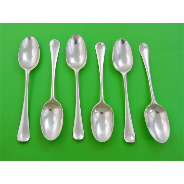 Ebenezer Coker silver dessert spoons London 1756