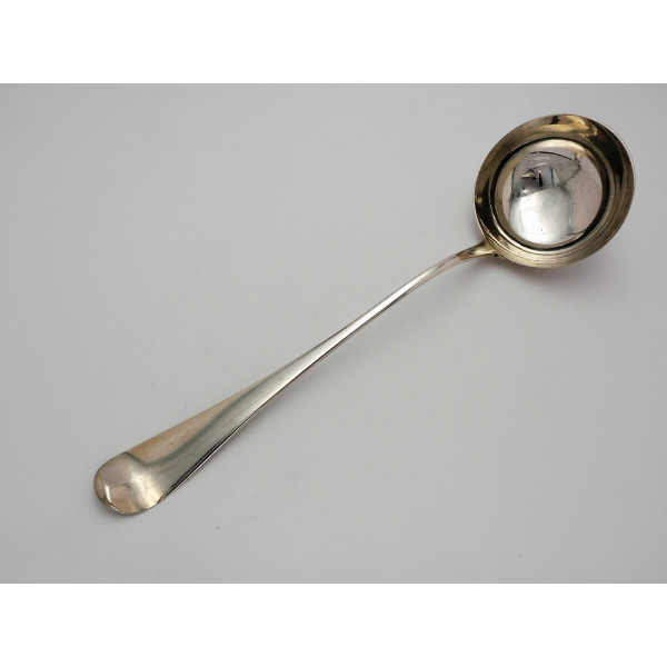 Ebenezer Coker silver soup ladle London 1756