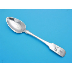 Elgin silver dessert spoon by Charles Fowler