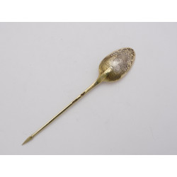 Elizabeth Oldfield silver gilt mote spoon picture back