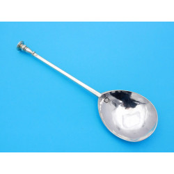 Evodias Inman silver seal top spoon London 1628