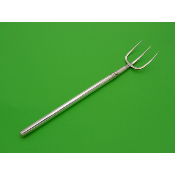 Extendable silver toasting fork Weeks museum London