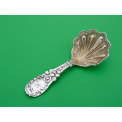 FRANCIS HIGGINS silver caddy spoon 1863