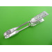 Fiddle thread husk silver asparagus tongs 1843 Chawner