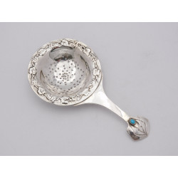 Florence Stern silver tea strainer arts crafts 1907