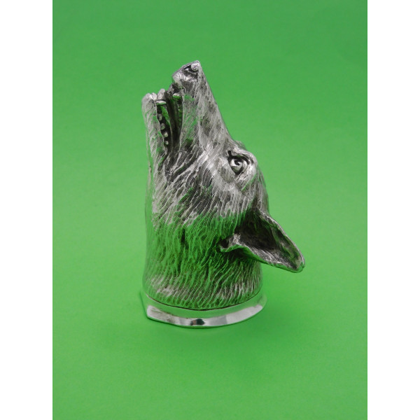 Fox silver stirrup cup by Alfred Dunhill