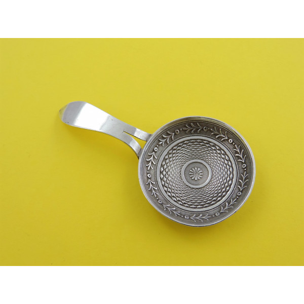 Frying pan silver caddy spoon Birmingham 1810 by William Pugh