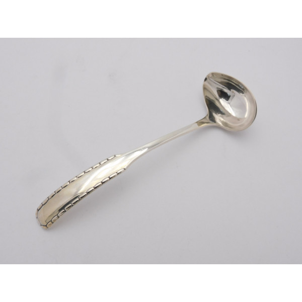 Georg Jensen Perle rope pattern silver cream ladle