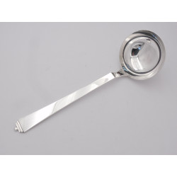 Georg Jensen Pyramid silver soup ladle