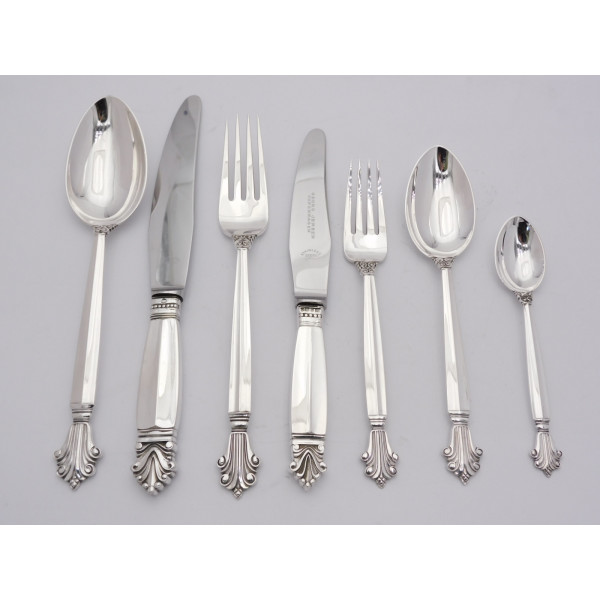 Georg Jensen Sterling Silver Acanthus cutlery service