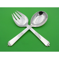 Georg Jensen sterling silver serving spoons Pyramid pattern