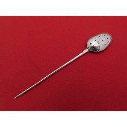 George I rattail silver mote spoon