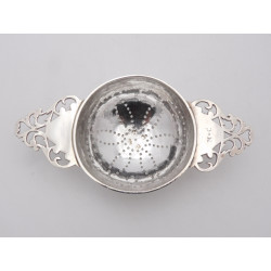 George I silver lemon orange strainer 1716 Thomas Kedden