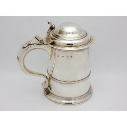 George I silver quart tankard London 1725 Thomas Tearle
