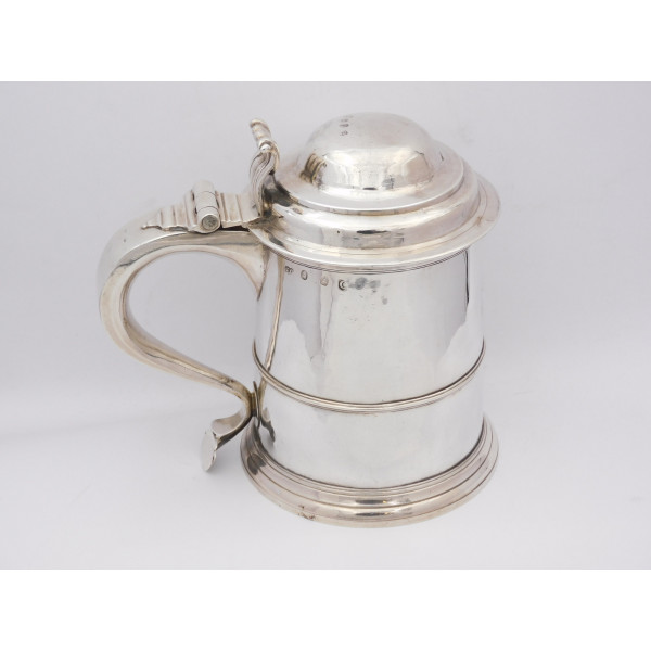 George I silver tankard London 1718 John Eckford Eckfourd