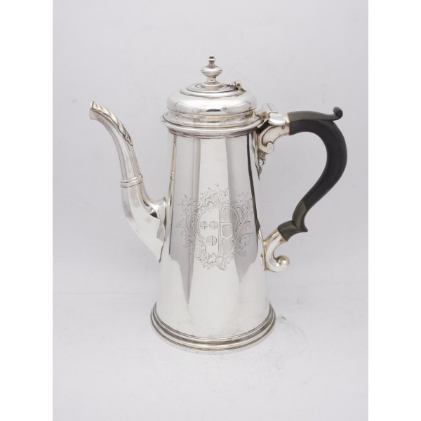 George II silver chocolate pot London 1731 Charles Marsh