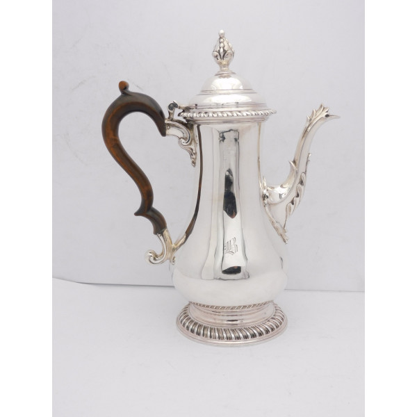 George III silver coffee pot by John King London 1770