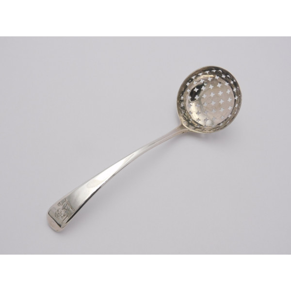 George III silver sugar sifter spoon 1789 Smith Fearn