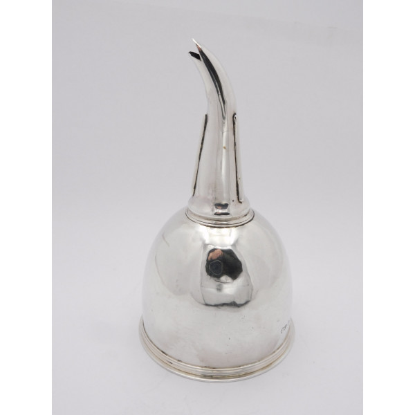 George III silver wine funnel 1809 Abstinando King