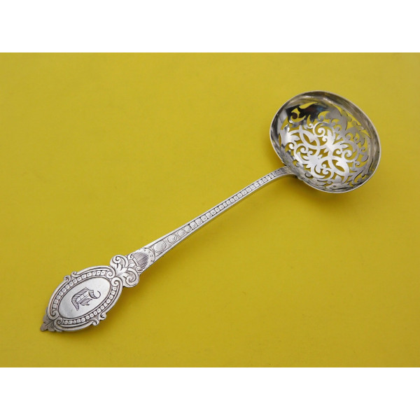 George Unite silver sugar sifter spoon 1883