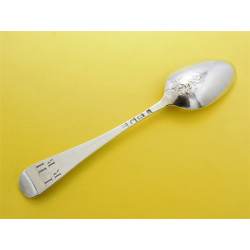 Georgiam Scroll back silver tqble spoon London 1759 Ebenezer Coker