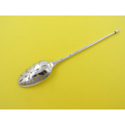 Georgian antique silver mote spoon
