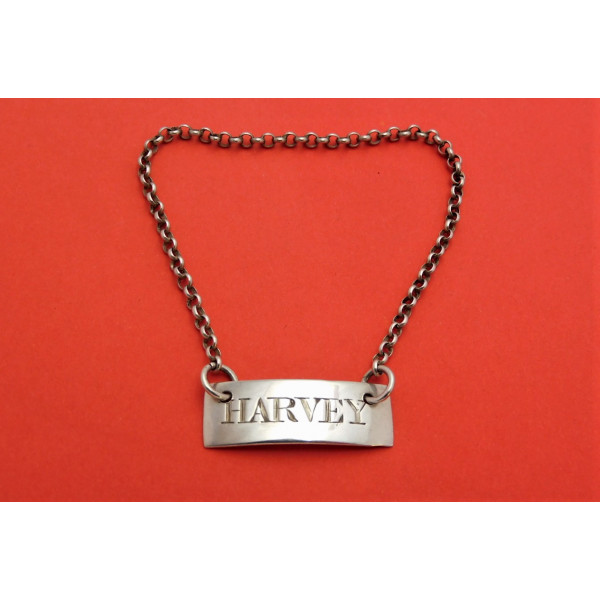 Georgian silver Harvey sauce label