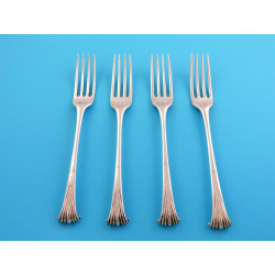 Georgian silver Onslow pattern table forks London 1775 John Lambe