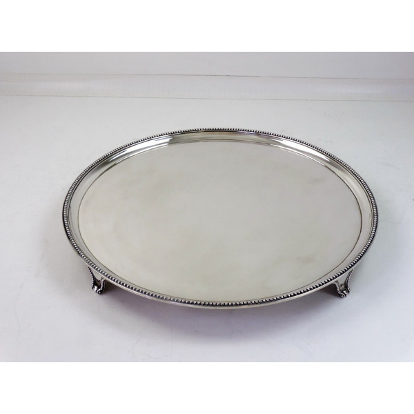 Georgian silver bead Salver London 1784 John Schofield