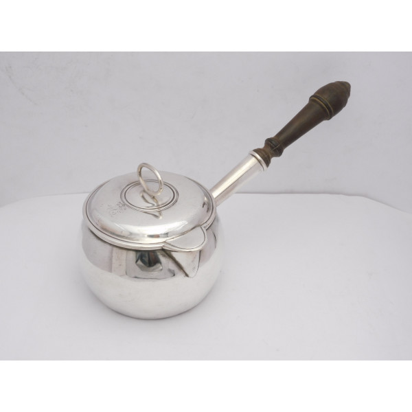 Georgian silver brandy pan by Wakelin Garrard London