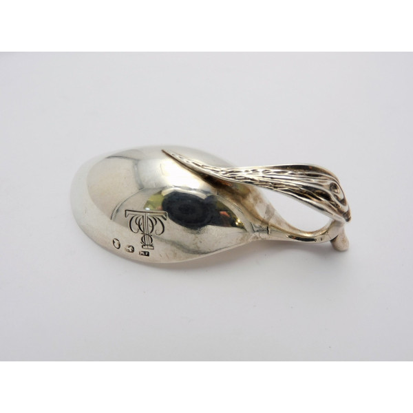 Georgian silver caddy spoon 1815 by James Wintle v2