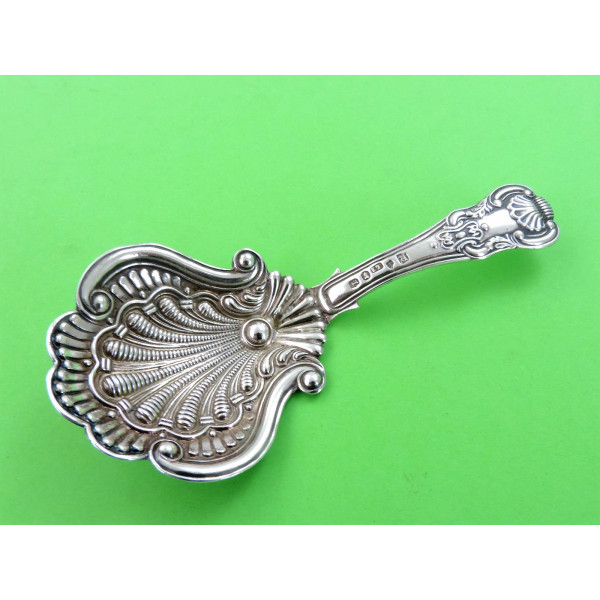 Georgian silver caddy spoon Birmingham 1824 by Joseph Taylor