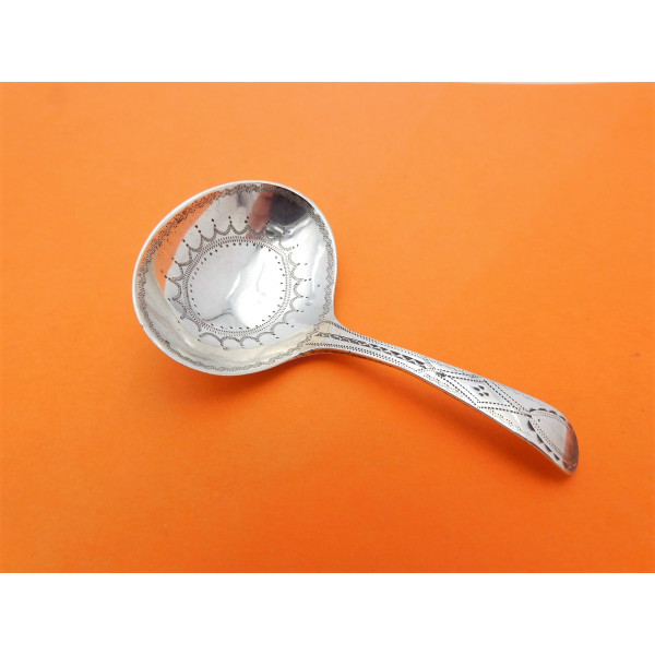 Georgian silver caddy spoon London 1800