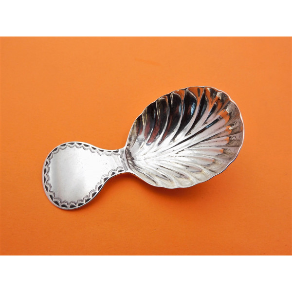 Georgian silver caddy spoon London 1817 Thomas George Hayter