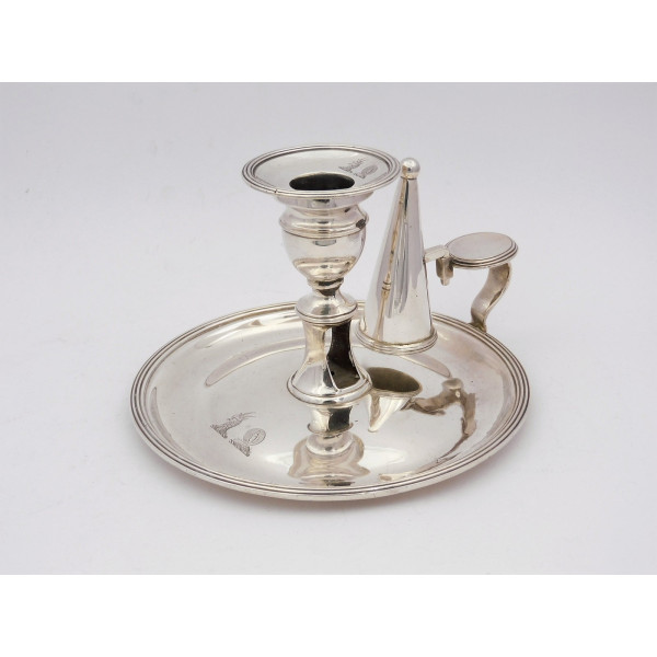 Georgian silver chamberstick London 1820 by Emes Barnard