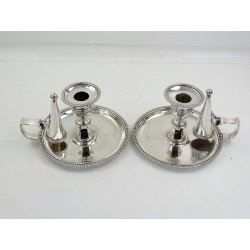 Georgian silver chambersticks london 1816 Edward Edwards