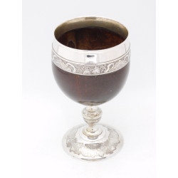 Georgian silver coconut cup John Harvey