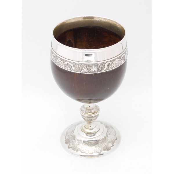 Georgian silver coconut cup John Harvey