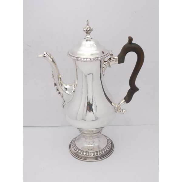 Georgian silver coffee pot by Francis Butty and Nicholas Dumdee London 1767