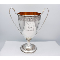 Georgian silver cup with stag crest London 1791 John Edward III