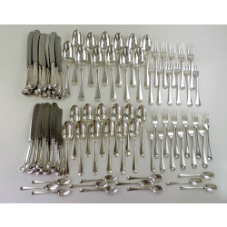 Georgian silver cutlery Hanoverian rattail 3 pronged forks