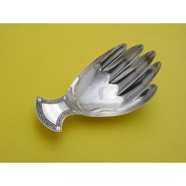 Georgian silver hand caddy spoon London 1806 Josiah Snatt