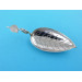 Georgian silver leaf caddy spoon by Thomas Willmore