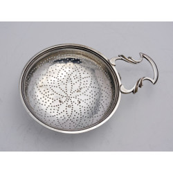 Georgian silver lemon strainer London 1762 by Samuel Herbert Co
