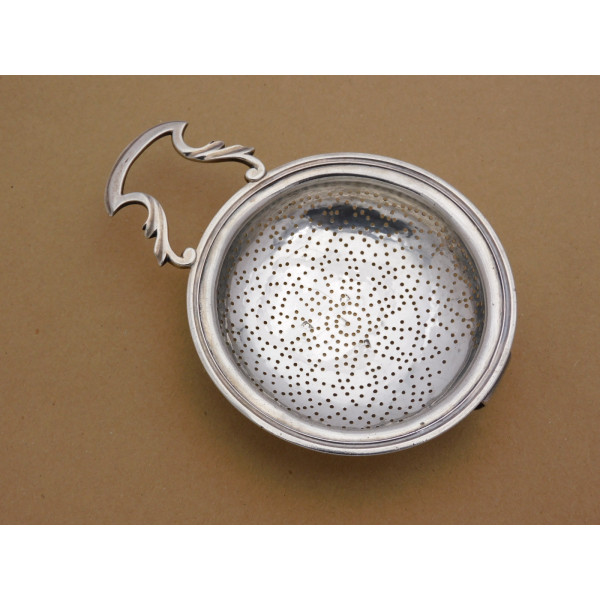 Georgian silver lemon strainer by Edward Aldridge