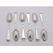 Georgian silver picture back teaspoons hearts of oak british